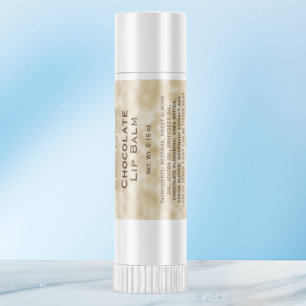 Tan parchment paper style lip balm tube label