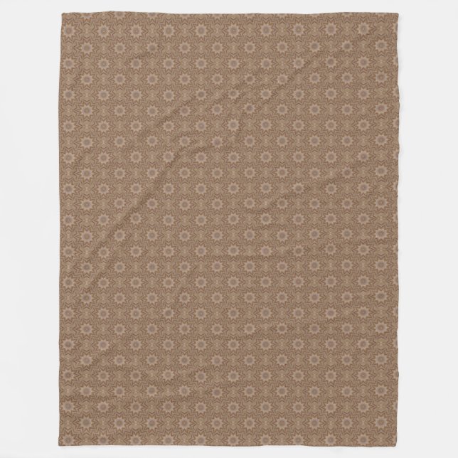 Tan Pattern Fleece Blanket (Front)