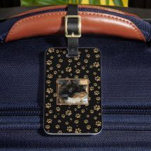 Tan Paws Custom Photo Personalised Luggage Tag