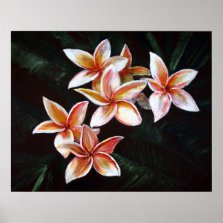 Tan Plumeria Poster