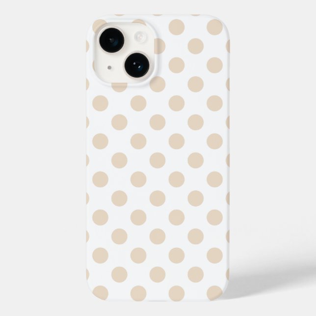 Tan polka dots Case-Mate iPhone case (Back)