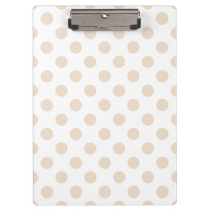 Tan polka dots clipboard