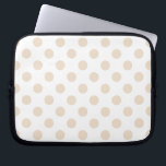 Tan polka dots laptop sleeve<br><div class="desc">Tan polka dots on white background</div>