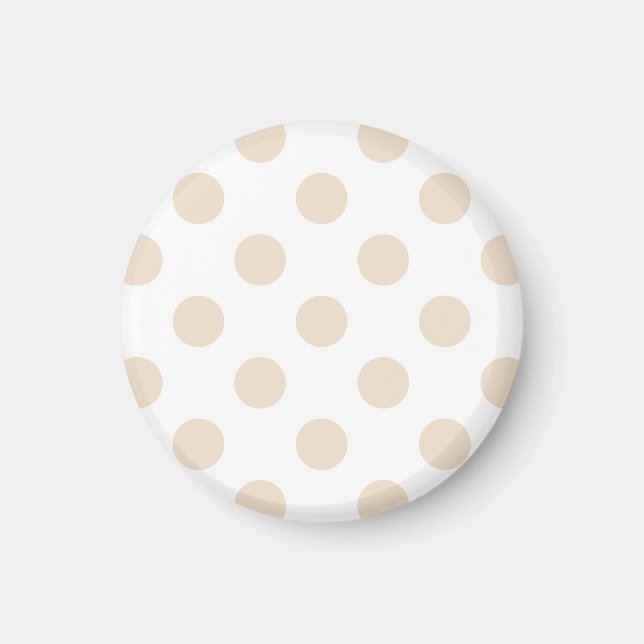 Tan polka dots magnet (Front)