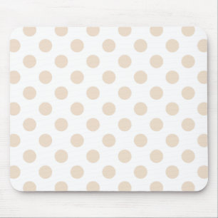 Tan polka dots mouse mat