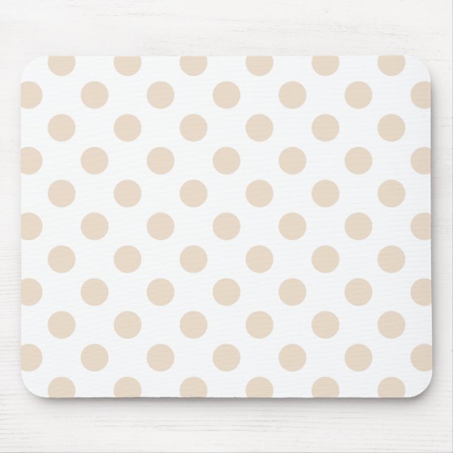 Tan polka dots mouse mat (Front)