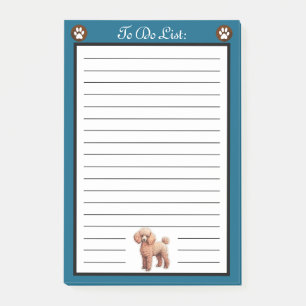 Tan Poodle Dog To Do List Post-it Notes