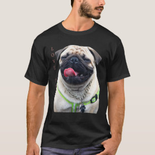Tan Pug Women Men Pug Mum Dad Life Tee Love Dog Pe