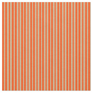 Tan & Red Striped Pattern Fabric