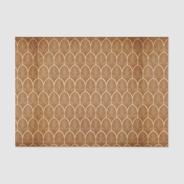 Tan Retro Distressed Tissue Paper (Front)