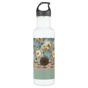 Tan Roses Drink Bottle