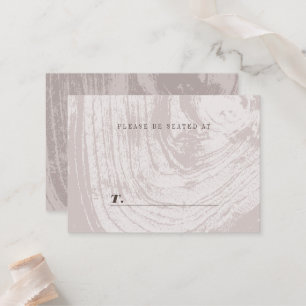 Tan Rustic Woodgrain Texture Autumn Fall Wedding Place Card