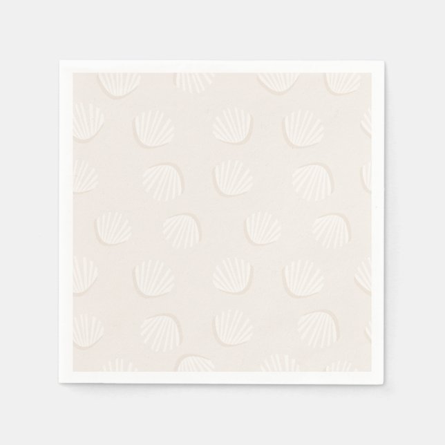 Tan Shell Pattern Napkin (Front)