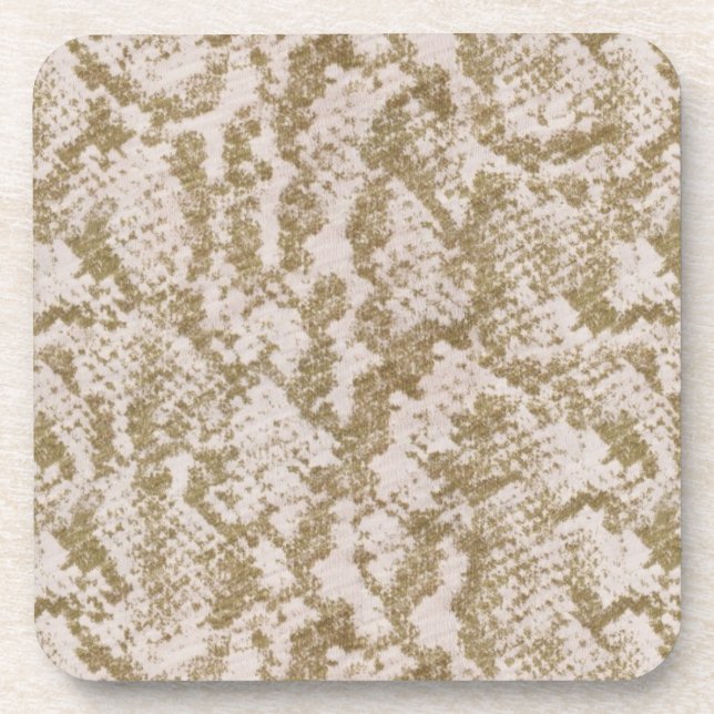 Tan Snake Skin.jpg Coaster (Front)