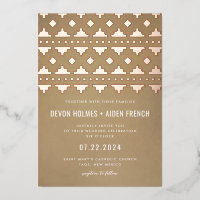 Tan Southwest Gleam Wedding Rose Gold