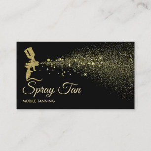 Tan Spray Bottle Business Card
