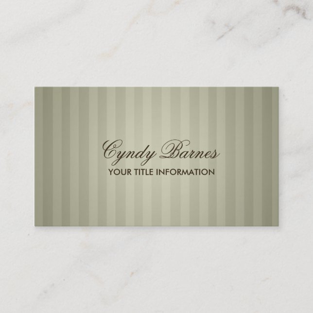 Tan Stripe Business Card (Front)
