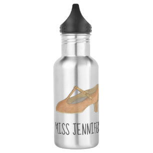 Tan T-Strap Character Dance Shoe Choreographer 532 Ml Water Bottle