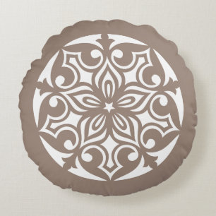 Tan TRIBAL CIRCLE OF LIFE Throw Pillow