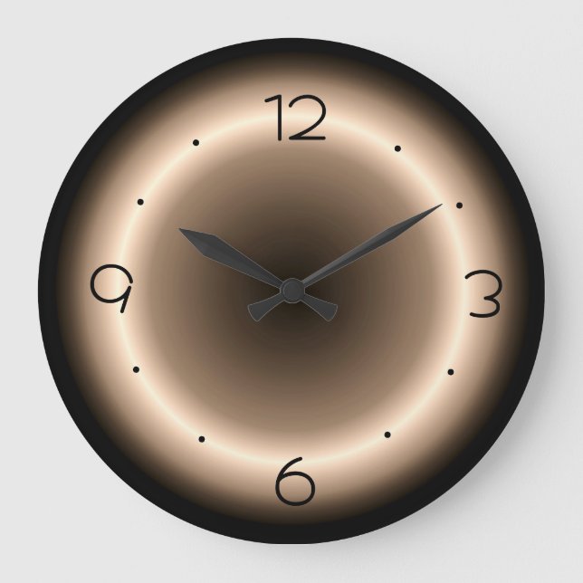 Tan with Bright Halo Effect in Cream Large Clock (Front)