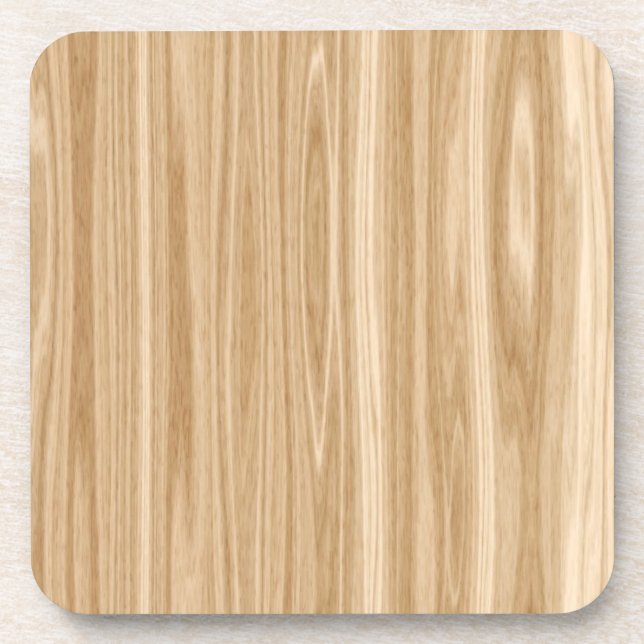 Tan Wood Grain Coaster (Front)