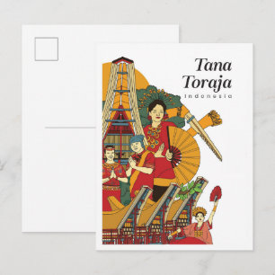 Tana Toraja Indonesia Travel Postcard
