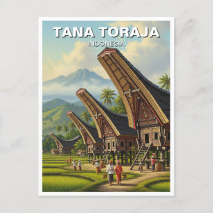 Tana Toraja Indonesia Travel Postcard