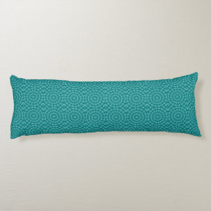 Tanager Turquoise and Teal Blue Repeat Pattern Body Cushion