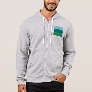 Tanager Turquoise, Teal Blue and Kelly Green Horiz Hoodie