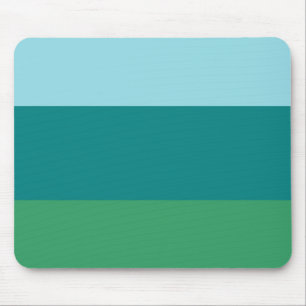 Tanager Turquoise, Teal Blue and Kelly Green Horiz Mouse Mat