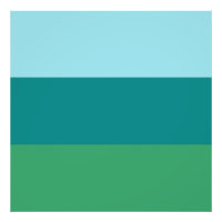 Tanager Turquoise, Teal Blue and Kelly Green Horiz