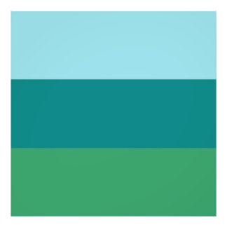 Tanager Turquoise, Teal Blue and Kelly Green Horiz Photo Print