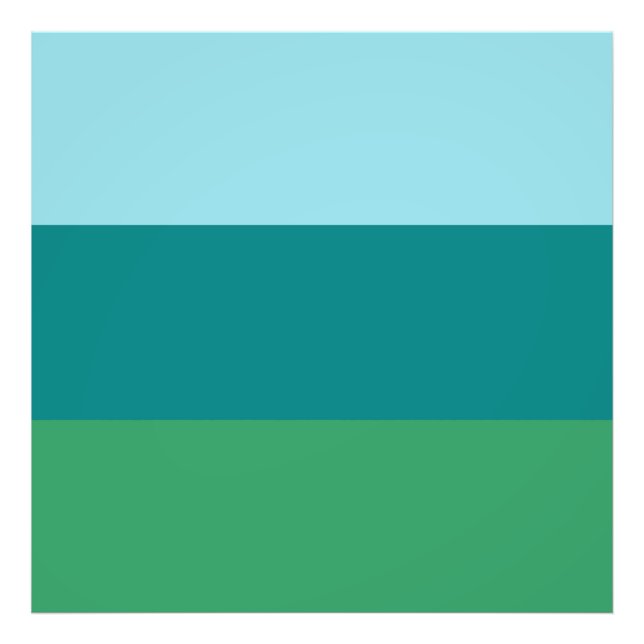 Tanager Turquoise, Teal Blue and Kelly Green Horiz Photo Print (Front)