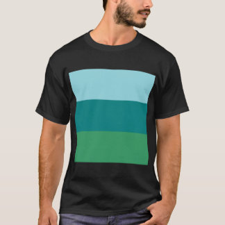 Tanager Turquoise, Teal Blue and Kelly Green Horiz T-Shirt