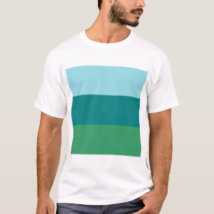 Tanager Turquoise, Teal Blue and Kelly Green Horiz T-Shirt