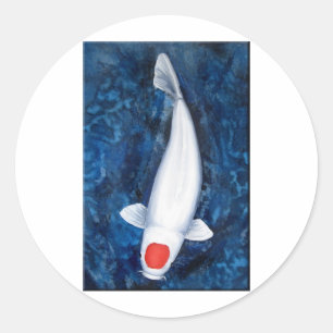 Tancho Koi Classic Round Sticker