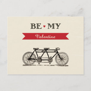 Tandem Bicycle - Be My Valentine Card