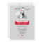 Tandem Bicycle Grey and Red Wedding Invitations