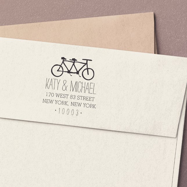 Tandem Bicycle Return Address Stamp (Creator Uploaded)