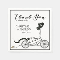 Tandem Bicycle Romantic Casual Wedding Custom