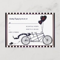 Tandem Bicycle Romantic Casual Wedding RSVP