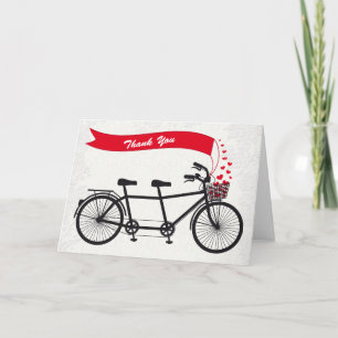 Tandem Bicycle Wedding Thank You Card