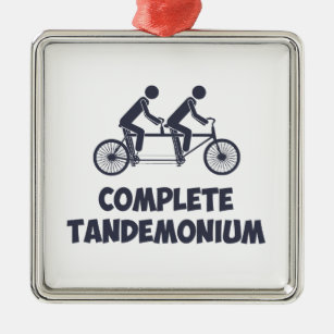 Tandem Bike Complete Tandemonium Metal Tree Decoration