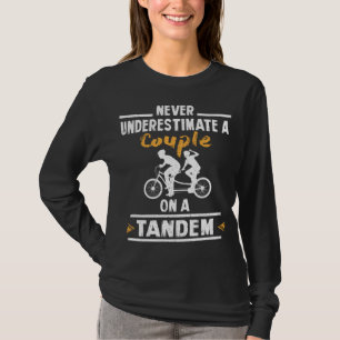 Tandem Bike Cycling Two Person Bicycle Couple Biki T-Shirt
