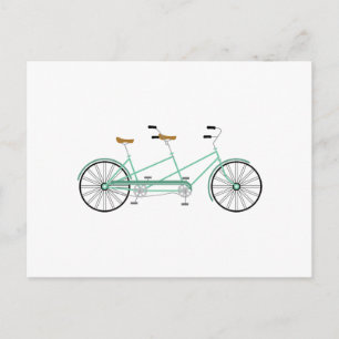 Tandem Bike Postcard