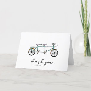 Tandem Bike Thank You from Both, Wedding
