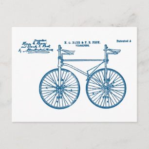 Tandem Bike Velocipede 1891 Peck Postcard