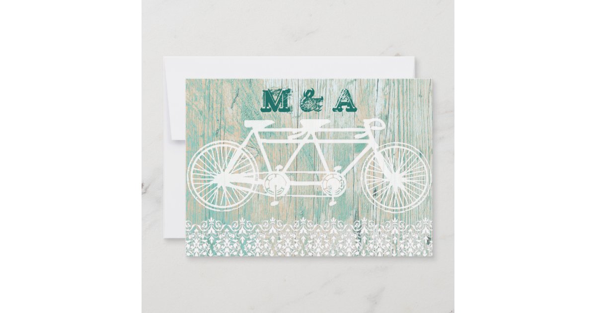 Tandem bike, WEDDING invitation | Zazzle.co.uk