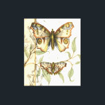 Tandem Butterflies Over Green Leaves Canvas Print<br><div class="desc">Like the Blue Angels,  these butterflies are flying in tandem. Watch them soar over green leaves,  spreading their colourful and majestic wings. If you love looking at butterflies you'll love this piece!</div>