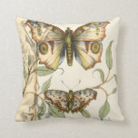 Tandem Butterflies Over Green Leaves Cushion<br><div class="desc">Like the Blue Angels,  these butterflies are flying in tandem. Watch them soar over green leaves,  spreading their colourful and majestic wings. If you love looking at butterflies you'll love this piece!</div>